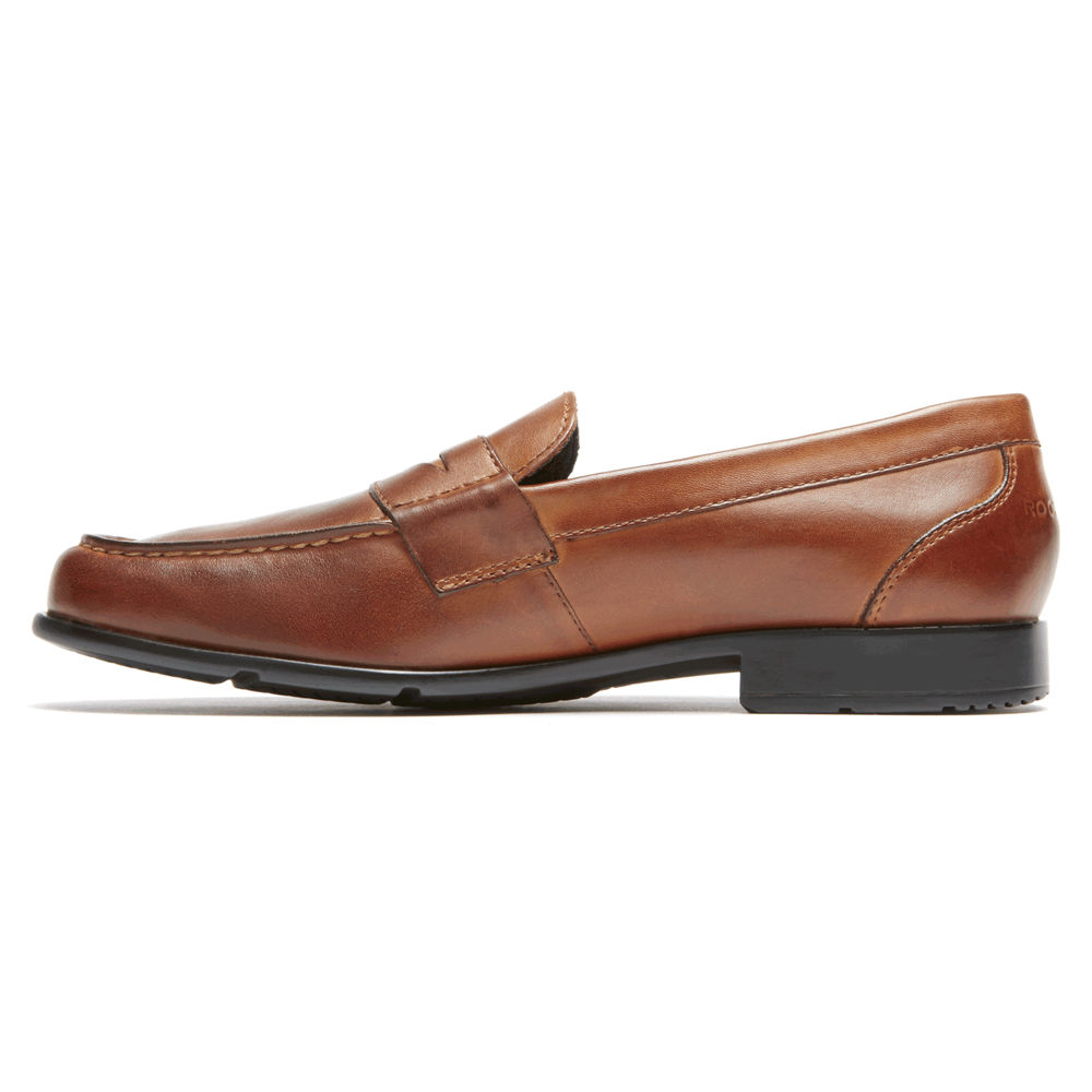 Rockport Mens Loafers Brown - Classic Penny - UK 482-VBYICW